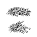 M4 304 Stainless Steel Flat Washer and Split Spring Lock Washer Assortment Set, 100Sets /Pack (M4)