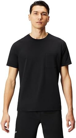 Fabletics Men's The 24-7 Pocket Tee, Hybrid365 Fabric, Breathable, Sweat Wicking, Anti-Stink, 4-Way Stretch, Lightweight