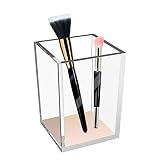 【Gran capacidad de almacenamiento】 10 * 8 * 8 cm, puede contener pinceles de maquillaje más lápices de cejas, delineadores y lápices labiales con gran apertura.
