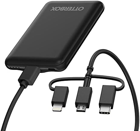 OtterBox 3-in-1 Mobile Charging Kit 5k mAh- Black