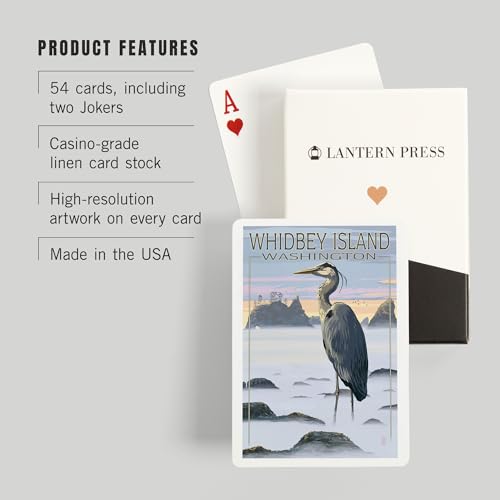 Baraja de 52 cartas Poker Whidbey Island Blue Heron miniatura 3