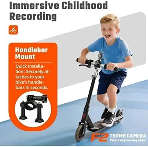 F2 2K 1080P Parmak Kamera 130° Geniş Açı IPS Ekranlı 25g Mini Taşınabilir Cep Kamerası Siyah - Görsel 4