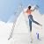 Extension Ladder, LUISLADDERS Folding Ladder 15.5 FT Multi-Purpose Aluminium Extension 7 in 1 Step Heavy Duty Combination ANSI Standard