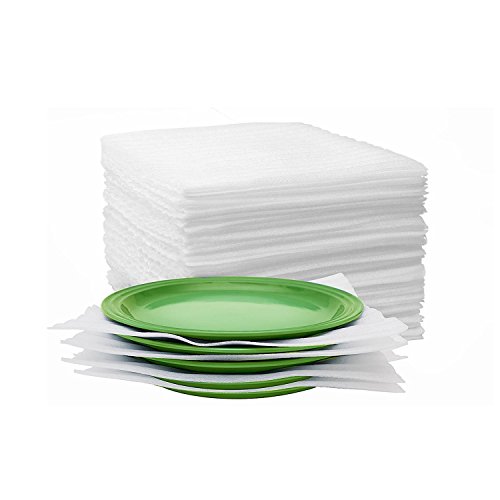 Pulse Vinyl Cushion Foam Sheets 12" X 12", for Wrapping Dishes, China, Furniture, Packing Supplies for Moving and Protection (100 Pack) - Thumbnail 4
