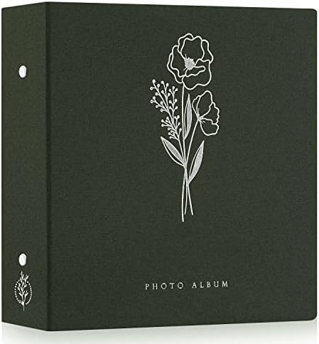Lanpn Photo Album 4x6 1000 Pockets, Extra Large Capacity Linen Cover Picture Albums Holds 1000 Horizontal and Vertical Photos Green