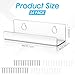 24 Pack Vinyl Record Shelf Wall Mount 4 Inch Acrylic Vinyl Record Holder Clear Records Shelves Floating Records Display Shelf Acrylic Hangers for Wall Album Covers CD Book Pictures Frame