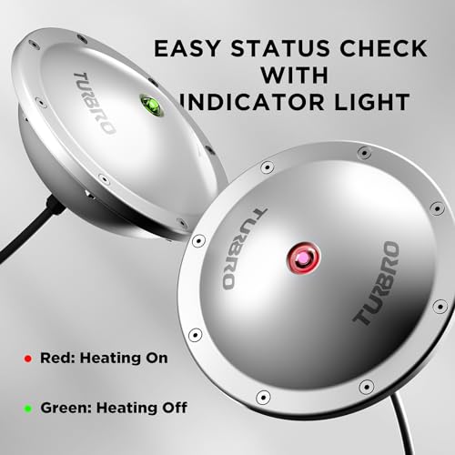 TURBRO-Pond-De-icer-Floating-Pond-Heater-with-328-ft-UL-Approved-Cord-Full-Stainless-Steel-Casing-GFCI-Leakage-Protection-Plug-for-Outdoor-Ponds-with-Fish-400-Watts-PD400A-Silver TURBRO Pond De icer Floating Pond Heater with 328 ft UL Approved Cord Full Stainless Steel Casing GFCI Leakage Protection Plug for Outdoor Ponds with Fish 400 Watts PD400A Silver