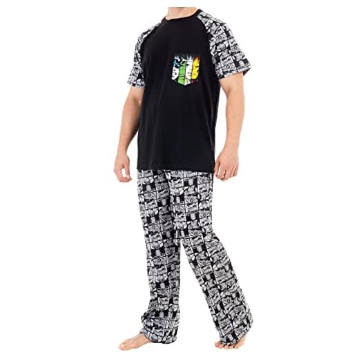 Marvel Pijama de los Vengadores de los Vengadores para Hombre, Multicolor, XXL