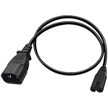 Tekit IEC 320 C14 to C7 Long Power Cord Plug for PDU UPS, Standard Molded C14 C7 Power Cord PC, 10A/110V-240V, Computer Power Cable 9.8ft/3m