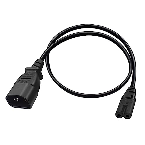 Tekit Standard Molded IEC 320 C14 to C7 Power Cord Replacement for PDU UPS, 10A/110V-240V, C14 Male to C7 Figure 8 Appliance Power Cable,18AWG,3ft/1m by tekit - Used condition - US$8.38