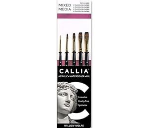 Callia Künstlerpinsel-Set für Öl, Acryl, Aquarell