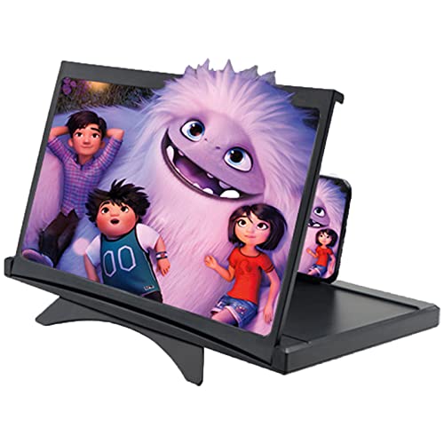 GXDJC Curve Screen Magnifier,3D HD Mobile Phone Magnifier Projector Screen For Movies, Videos, And Gaming–Foldable Phone Stand With Screen Amplifier–Supports All Smartphones (Color : 14inch)