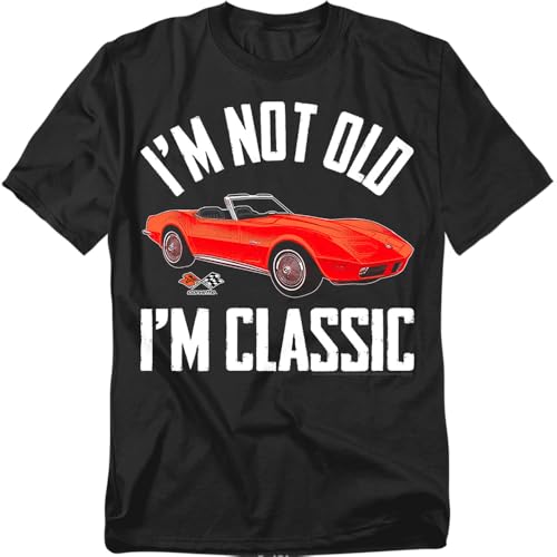Popfunk Im Not Old Im Classic Corvette Unisex Adult T Shirt Black X-Large