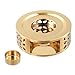 YUENPUN 4 PCS Teapot Warmer, Stainless Steel Teapot Warmer, Metal Teapot Heater with Tealight Candle Holder, Brushed Coffee Tea Warmer Base for Glass or Ceramic Teapot, Gold