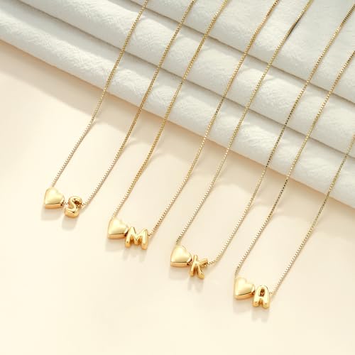Easter Basket Stuffers Gifts for Kids Teen Girls Women - 14K Gold Plated Dainty Heart A-Z Initial Letter Necklace Teen Girls Gifts Trendy Stuff Birthday Gift for 5 6 7 8 9 10 Year Old Girl - image 7