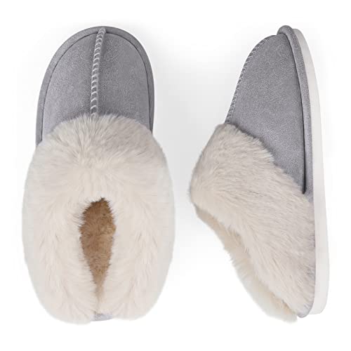 IGOLUMON Zapatillas Casa para Mujer Invierno Caliente Pantuflas Peluche Antideslizante CóModas Zapatillas Interiores y Exteriores Cover