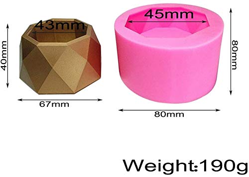 Flower Pot Silicone Mold,Diy Succulent Plants Concrete Planter Vase Gypsum Cement Molds Clay Mould Candle Holder Mold #TOP5