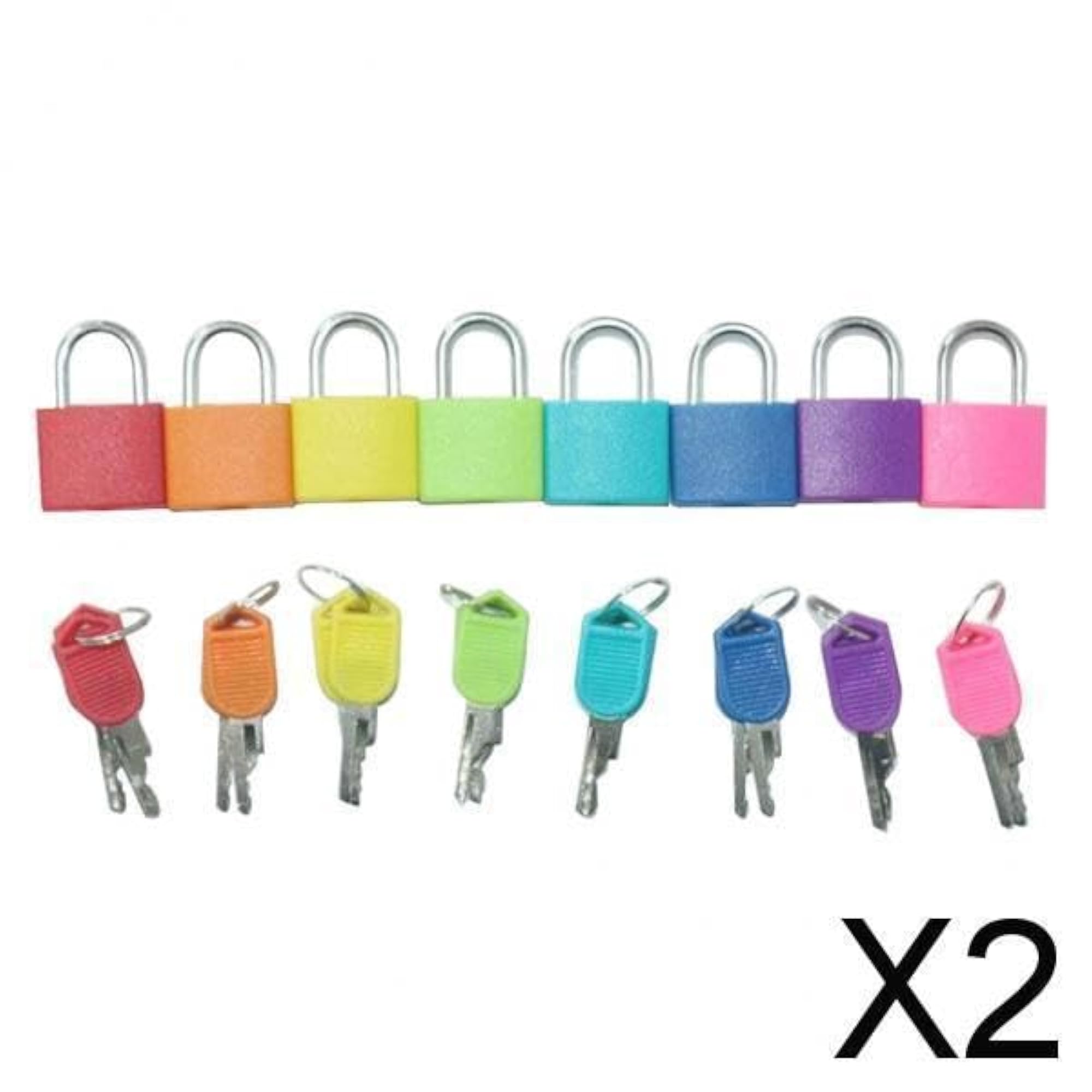 Mini Padlock with Key, 2 Pack