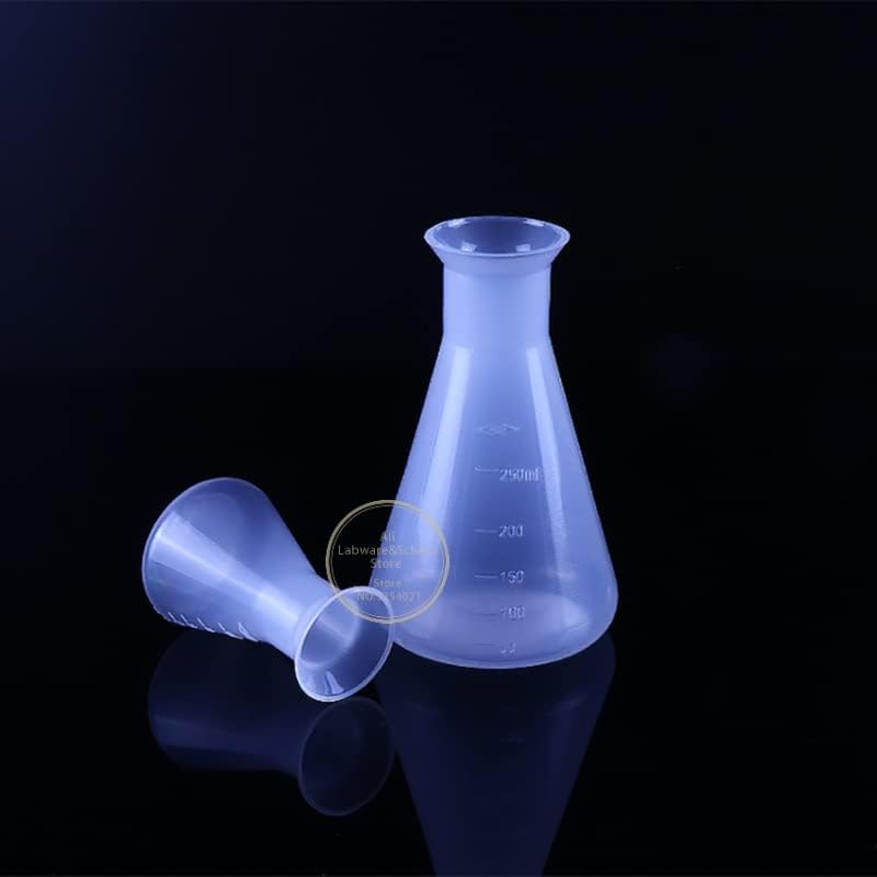 50ml to 2000ml Lab Plastic erlenmeyer Flask conical Container Bottle for Laboratory Experiment (Size : 50ml 10pcs)