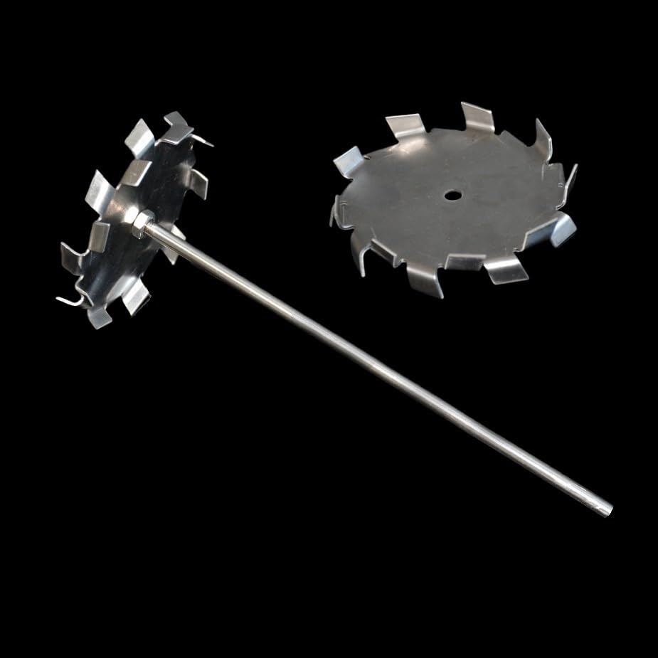 Agitador de disco dispersivo para mezclas de laboratorio con varilla y diente de sierra de 30mm
