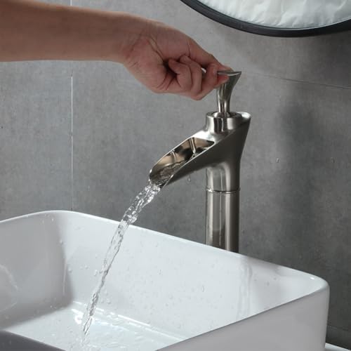 Robinet cascade pour vasque haute résolvant les éclaboussures - 4