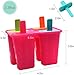Silicone Popsicle Molds Set - BPA Free - 4 Ice Pop Molds for Homemade Popsicle, Dishwasher Safe