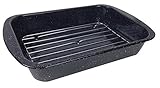 Granite Ware 19-Inch Perfect Open Roaster with Flat Rack