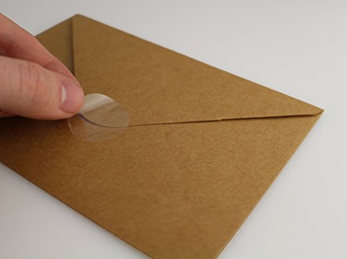 Chromalabel 1 Inch Round Clear Wafer Seals, 1000 Stickers Per Roll, Non Perforated #TOP4