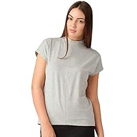 Fabricorn Plain Stylish High Neck Cotton Tshirt for Women