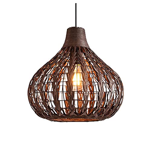 Lampe de plafond en rotin pour adoucir l'éclairage de la chambre