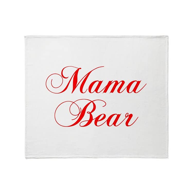 CafePress Mama Bear Cho Red 300 Throw Blanket Super Soft Fleece Plush Throw Blanket, 60"x50"
