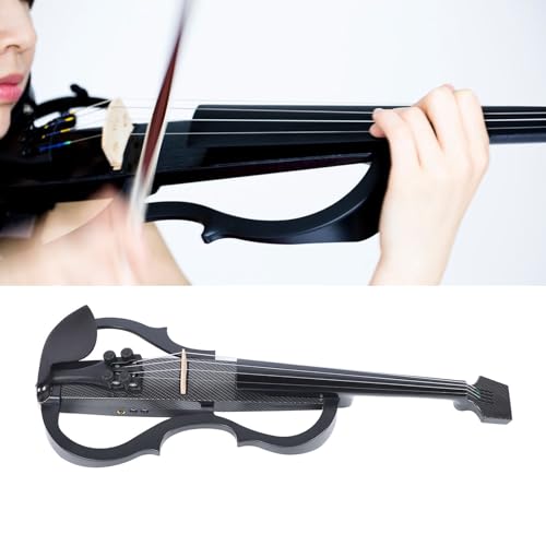 Violon électrique silencieux 4/4 avec micro intégré noir - 6