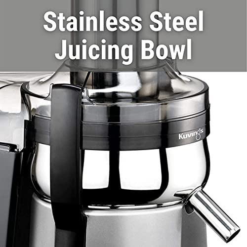 Kuvings Nj-9500U Centrifugal Juice Extractor- Higher Nutrients And Vitamins, Bpa-Free Components, Easy To Clean, Ultra Efficient 350W -Silver #TOP4