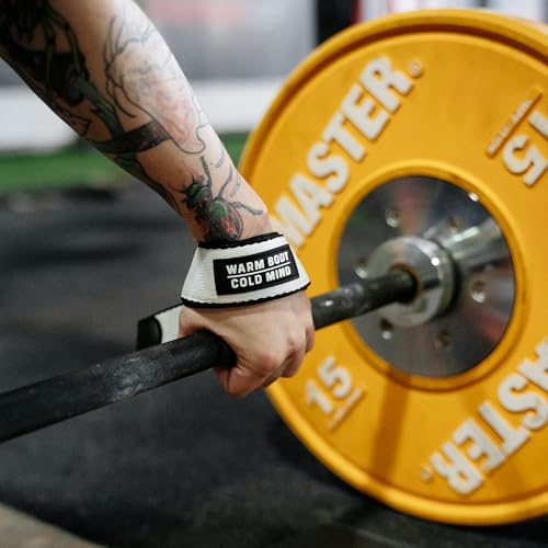 Image of WARM BODY COLD MIND V2 Lifting Wrist Straps for Weightlifting - Hand Straps for Powerlifting, Weight Lifting, Bodybuilding Functional /Cross Training, Deadlift Gym Bar, Cotton