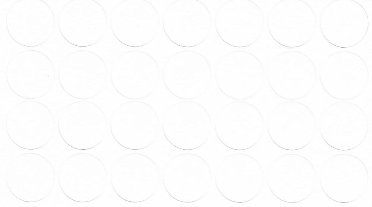 Foldecor White 20Mm Self-Adhesive Furniture Screw Hole Cover Caps 28 Pcs, Acrylic, Durable, Thin, Perfect For Shelves, Camlock, Confirmates, Egger Compatible