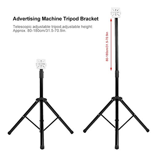 Metal Tripod Bracket, Advertising Machine Bracket For 3D Holographic Projector Fan Advertising Machine From 42Cm To 100Cm, Universal Bracket Adjustable Base Support 80-180Cm Height Adjustment #TOP2