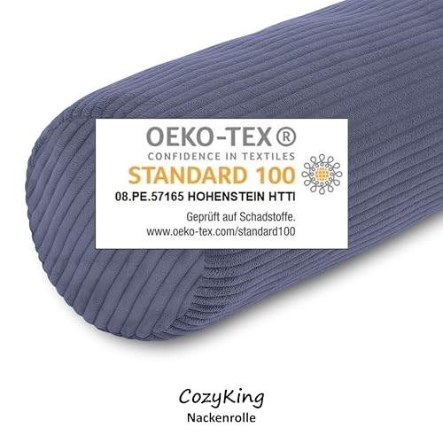 Ergonomische Nackenrolle Cord Grau für Reisen