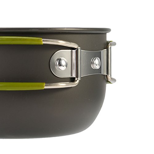 Conjunto de panelas de liga de alumínio dobrável Resistance Rub Resistance Conjunto de panelas de ma