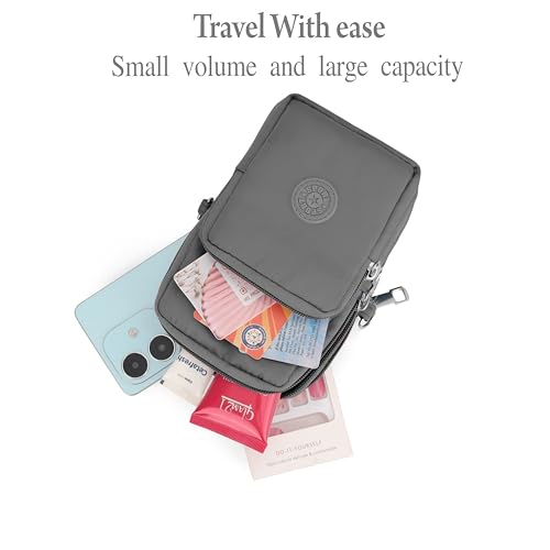 Image of JI Crossbody Phone Bag for Women Mini Wallet Bags with Adjustable Shoulder Strap Wallet Clutch Bag for Girls Zipper Phone Pouch Handbag