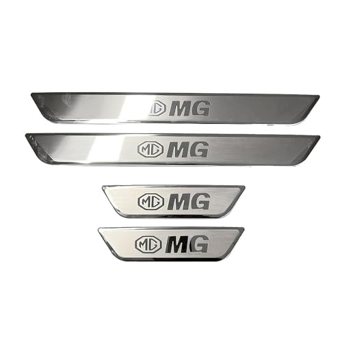 QIUYU2024 Stainless Steel Car Door Sill Scuff Plate Guard Sills for MG HS ZS MG3 MG4 MG5 MG6 EV Hybrid, Automotive Door Entry Guard Protector Trim
