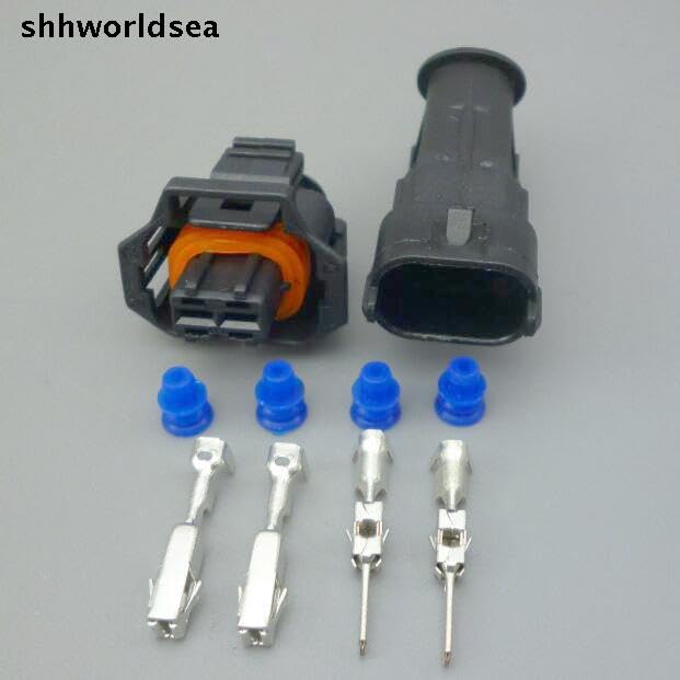 5/30/100sets 2Pin 3.5m Oil Nozzle Plug,Fuel Spray Nozzle Plug,Diesel Common Rail/crankshaft Sensor Connector for car - (Color Name: 5set)
