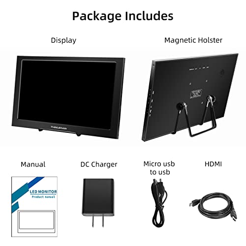 Thinlerain 15 Inch Portable Monitor, Fhd Tn 95 °1920X1080P Display Hdmi Monitor External Second Monitor For Laptop Ps3 Ps4 Xbox Switch, Hdmi, Built-In Speaker #TOP5