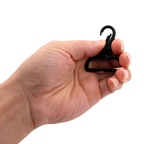 Generic Black 1.5" Inside Diameter D Ring Lobster Clasp Claw Swivel For Strap Keeper Pack Of 6 #TOP2