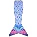 Play Tailor Mermaid Tail Swimmable Costume Swimsuit for Girls Swimming(No monofin) (Child 6, Light Purple)