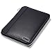 Leather Junior Padfolio for Men & Women with Pen Loop, Italian Calfskin, Business Portfolio Notebook Folder (Zippered Black)