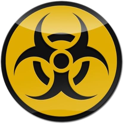 GoBadges LC0019 3D Hazard Yellow - 3" Magnetic Acrylic Layered Grill Badge/UV Stable & Weather-Proof/Works Grill Badge Holder