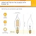 Hizashi 90+ CRI LED Candelabra Bulb 40W Equivalent E12 LED Bulb Dimmable 2700K Soft Warm White, Chandelier Light Bulbs, 4W 450LM Flame Tip CA10 Candle Light Bulbs, UL Listed - 12 Pack