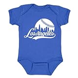 Los Angeles Baseball Skyline Kid's Fan Onesie (Royal Onesie, 12M)
