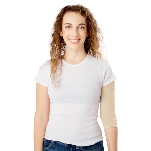 Image of Care+Wear - Long PICC Line Cover (Large, Dawn) - for Patients with PICC Lines - Upper or Lower Arm Coverage - Enhanced PICC Line Security - Comfortable Daily Wear, Convenient Mesh Window