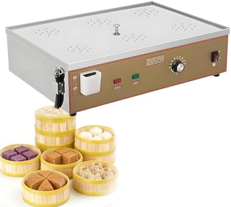 Commercial Steamer for Cooking - Adjustable Temperature 30-110°C, Dual Hole Breakfast Shop Steamed Bun Machine with Independent Water Supply for Perfectly Steamed Buns